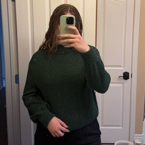 Aerie Dark Green Turtleneck Sweater